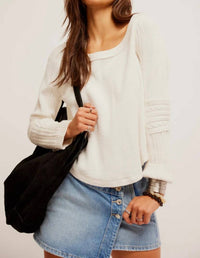 Free People - Swinging Cable Cuff Long Sleeve Top