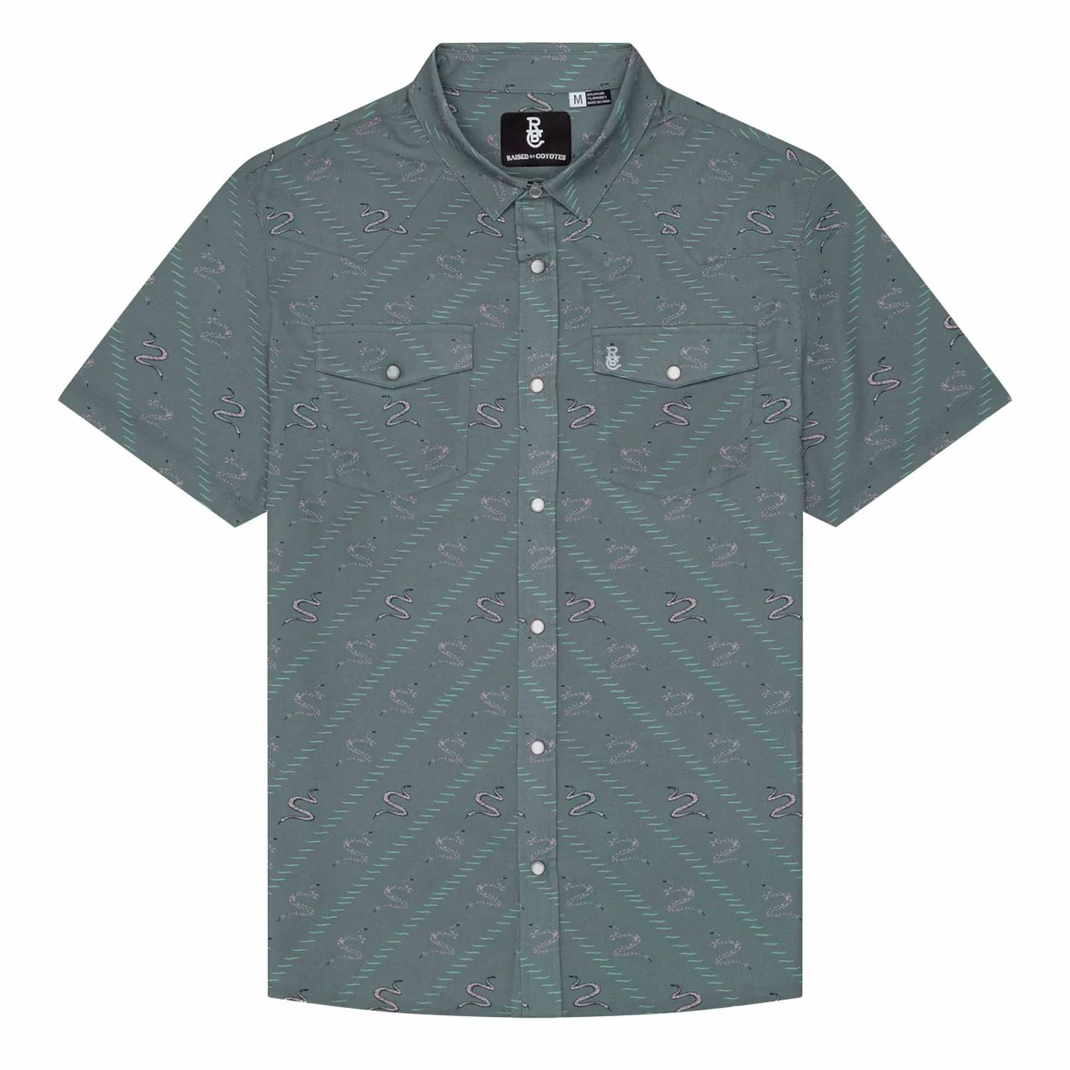 Raised By Coyotes - Men's Sidewinder Pearl Snap Shirt