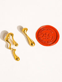 Flanerie By Maiq - Women's Roma Non-tarnish Mismatch Melted Earring