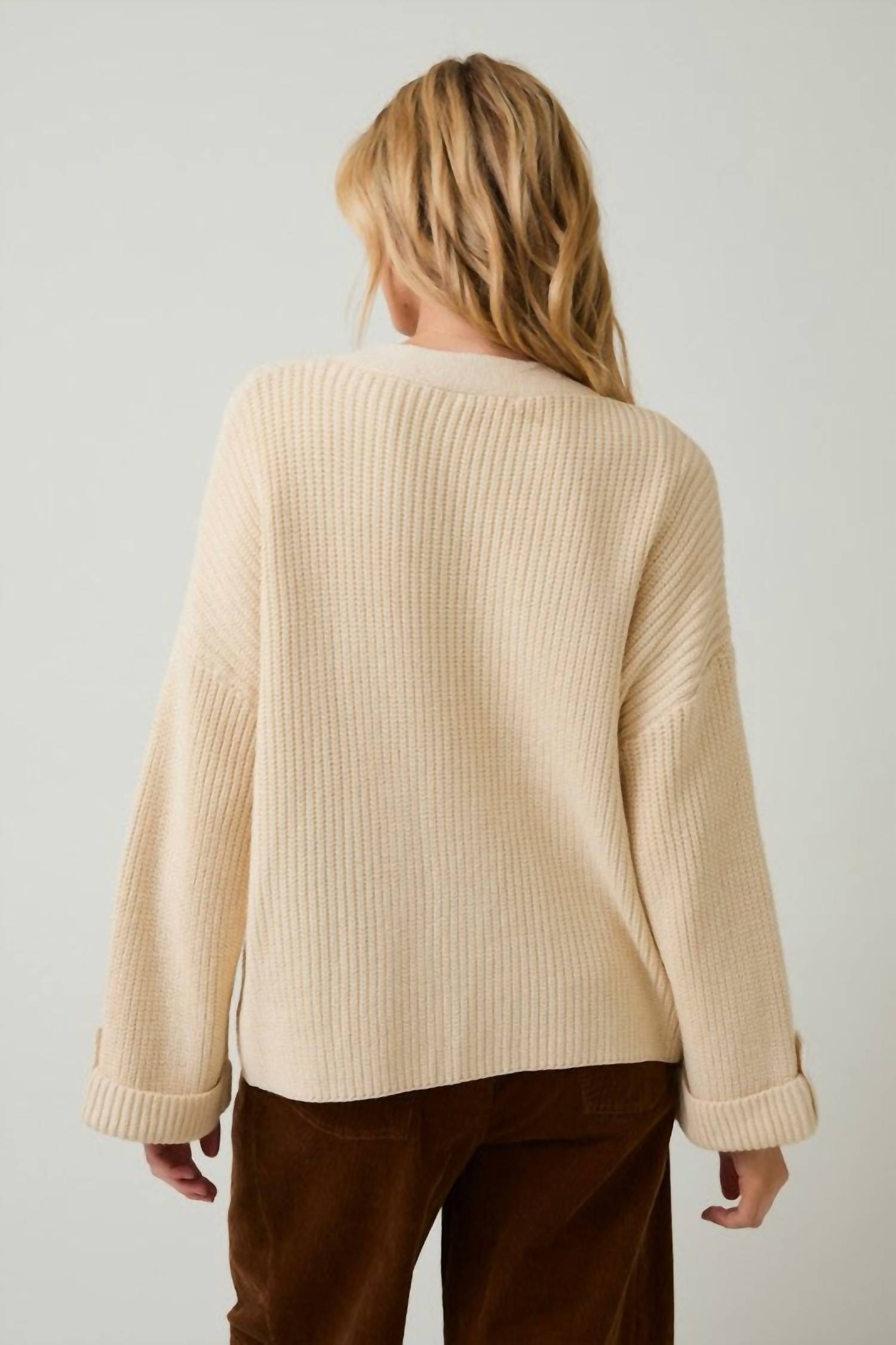 Sunday Edition - ULTRA COZY OVERSIZED-BUTTON UP SWEATER