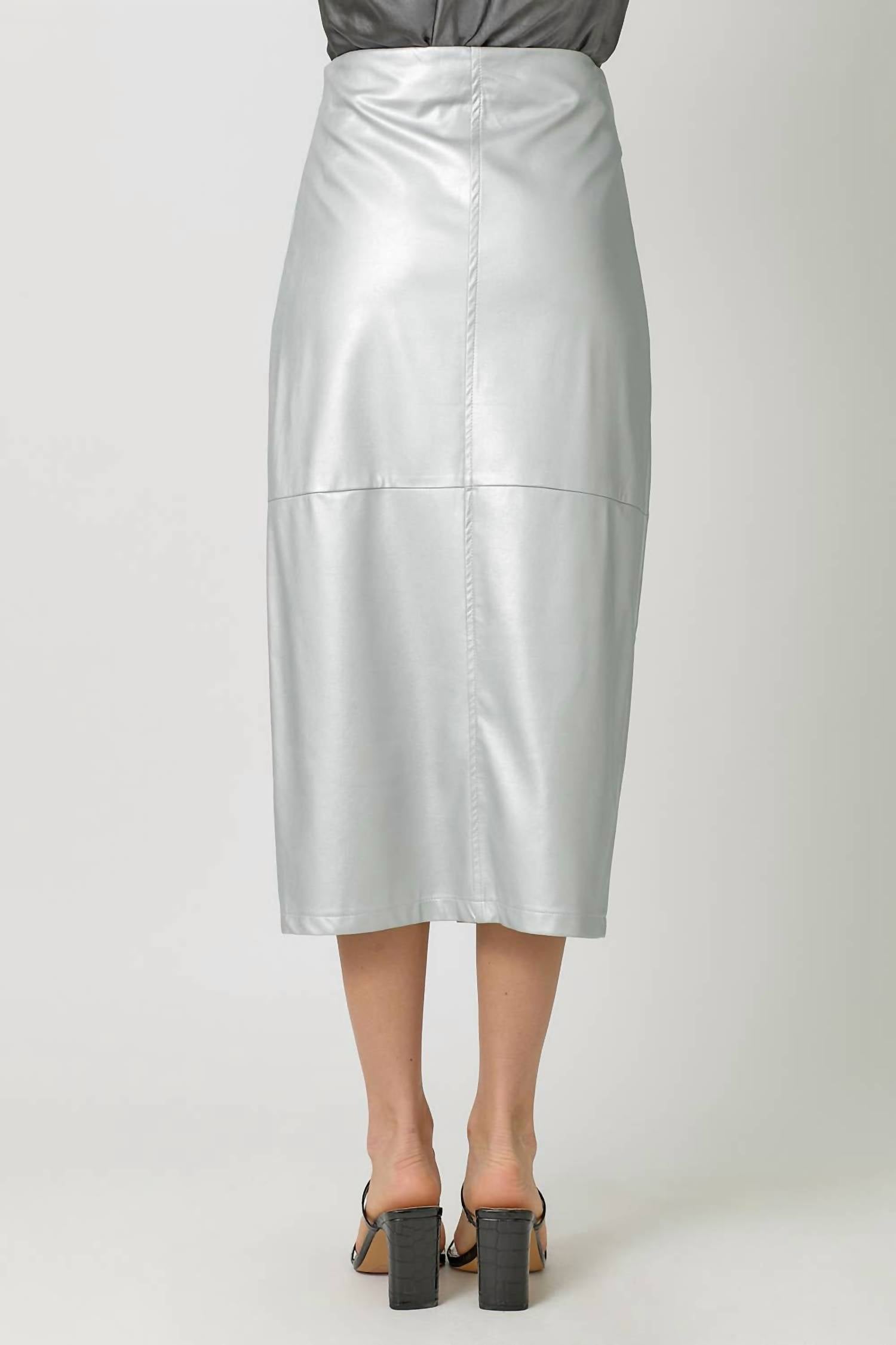 Mystree - Jessica Leather Midi Skirt