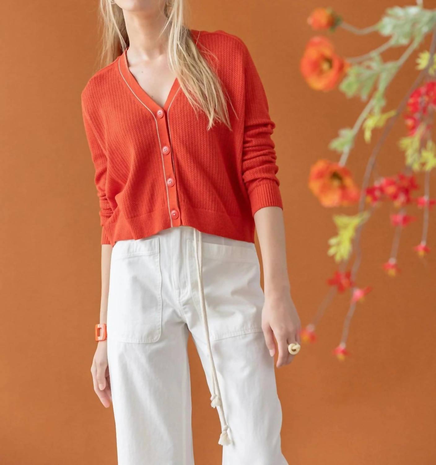 Lilla P - Saddle Sleeve V-neck Cardigan