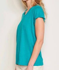 Sundry - Rolled Sleeve Crewneck Top