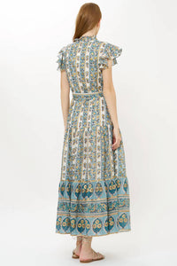 Oliphant - Ruffle Collar Button Maxi Dress
