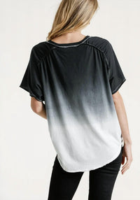 Umgee - Dip Dye Raw Edged Top