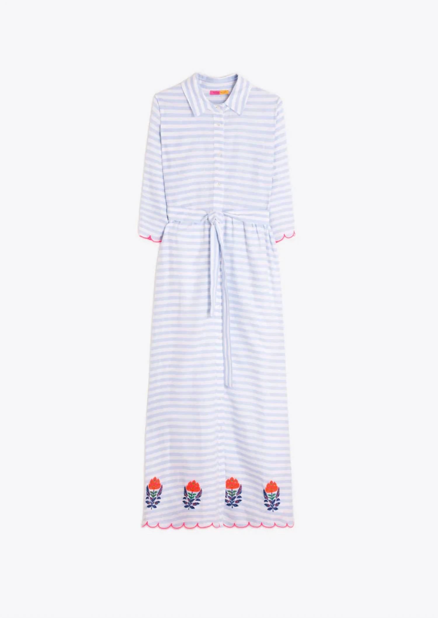 Vilagallo - Striped Shirt Dress