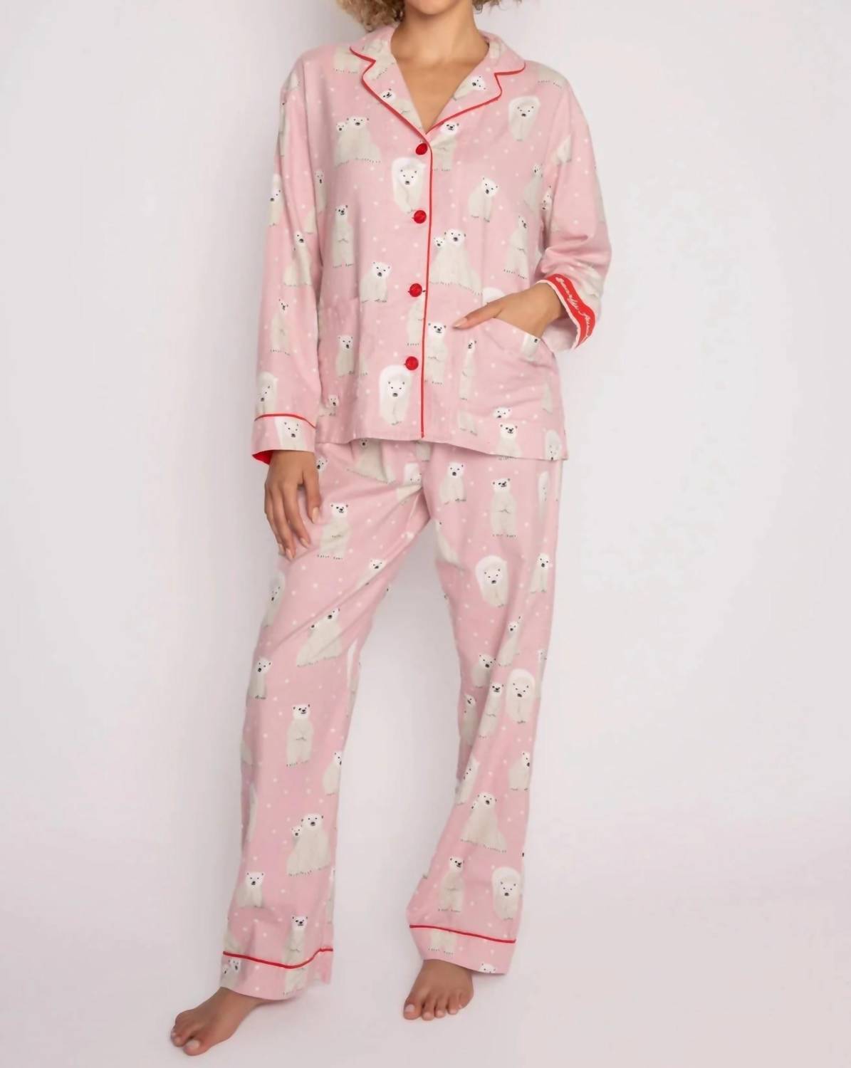 Pj Salvage - Bearly Awake Flannel Pajama Set