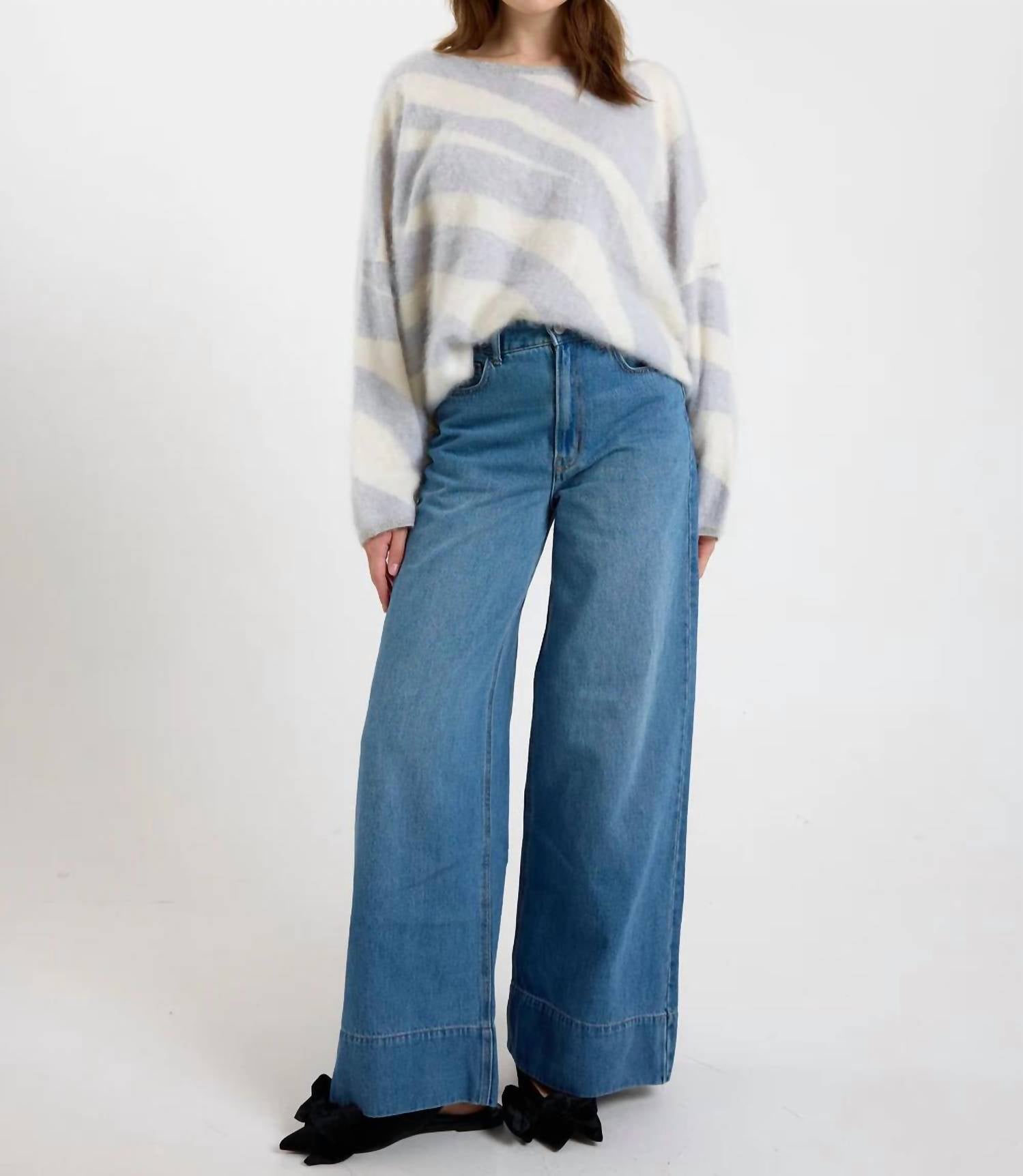 Brodie Cashmere - Brushed Zebra Crew Sweater