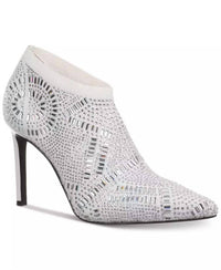Thalia Sodi Women's Karmen Ankle Booties in white flyknit - women's shoe - detail view