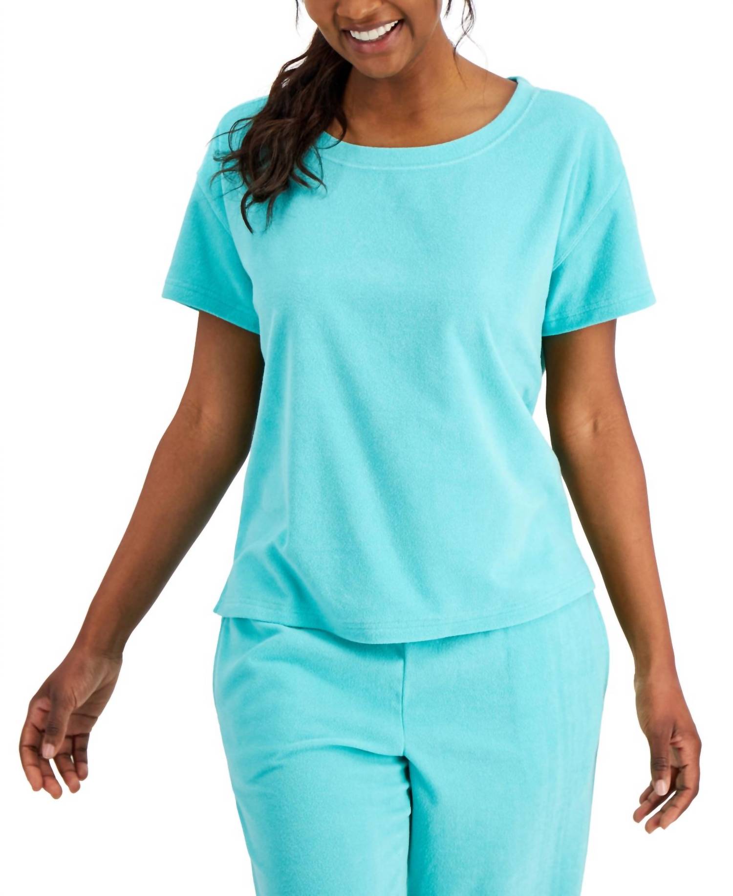 Jenni By Jennifer Moore - Terry Cloth Crewneck Top