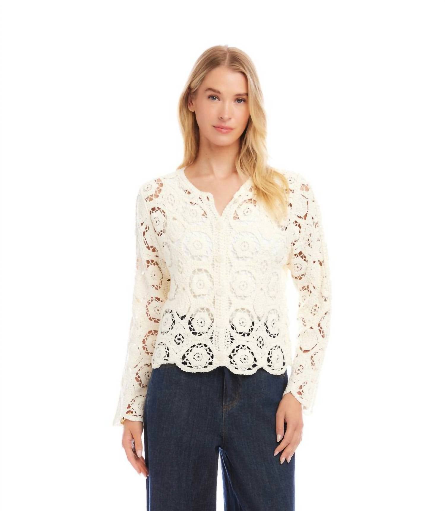 Karen Kane - Catori Crochet Soft Jacket