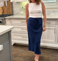Voyageur By Mersea - Aix Linen Midi Skirt