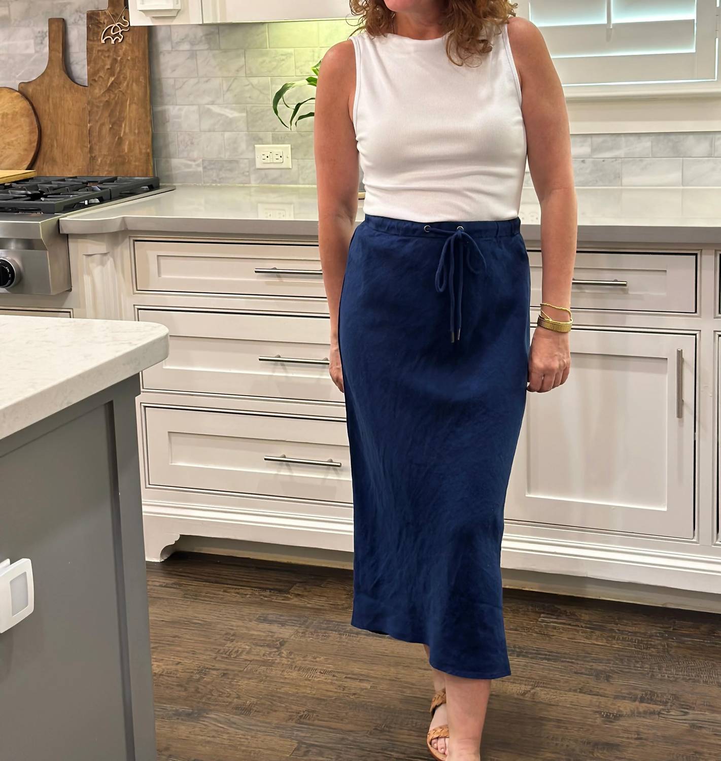Voyageur By Mersea - Aix Linen Midi Skirt