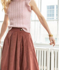 Lilla P - Flutter Sleeve Mock Neck Sweater