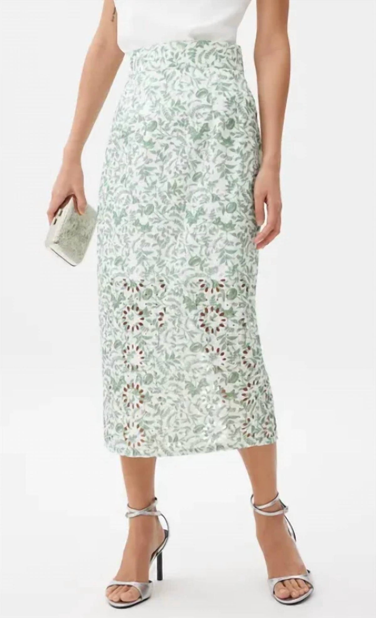 Love, Bonito - Eyelet Midi Skirt