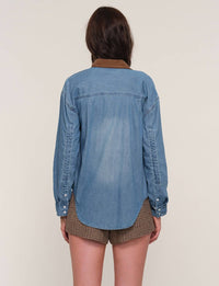 heartloom Bonet Shirt in azure - women's shirt - alternate view