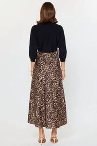 current air Sweater Mixed Media Midi Dress in black - women's dress - detail view