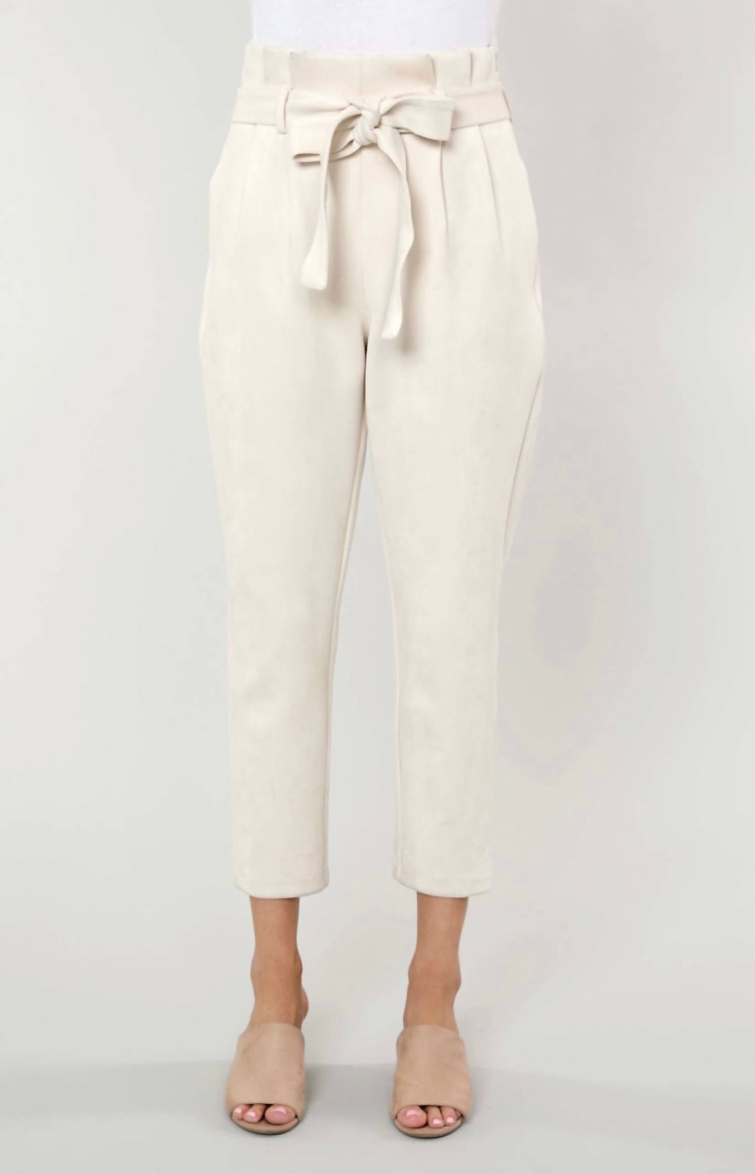 Dolce Cabo - Uptown Suede Paper Bag Pants