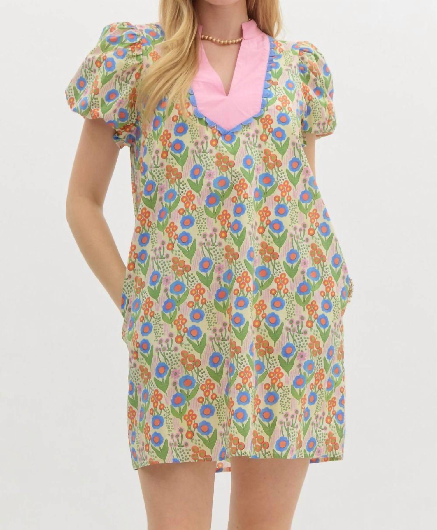 entro Jane Mini Dress in floral - women's dress