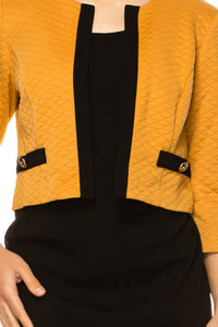 Studio One - Sleeveless Sheath Cropped Jacket Dress