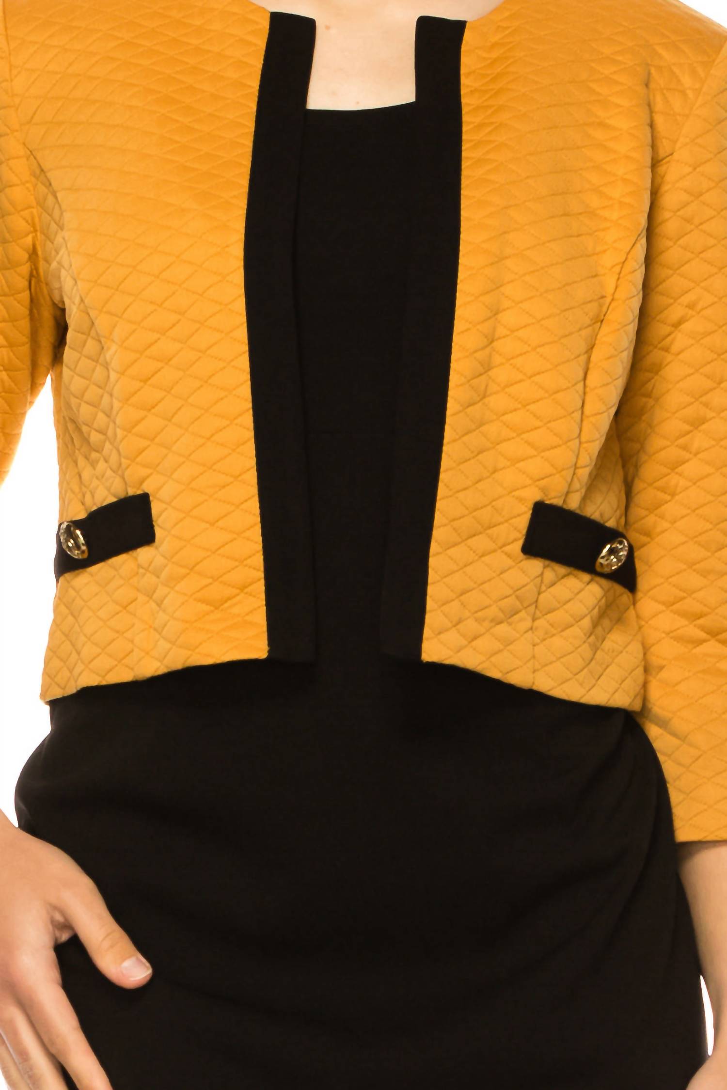 Studio One - Sleeveless Sheath Cropped Jacket Dress