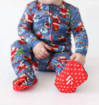 Posh Peanut - Kids' Santa Clause Footie Zippered One Piece