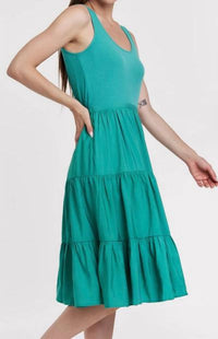 Another Love - Sleeveless Tank Dress Tiered Skirt