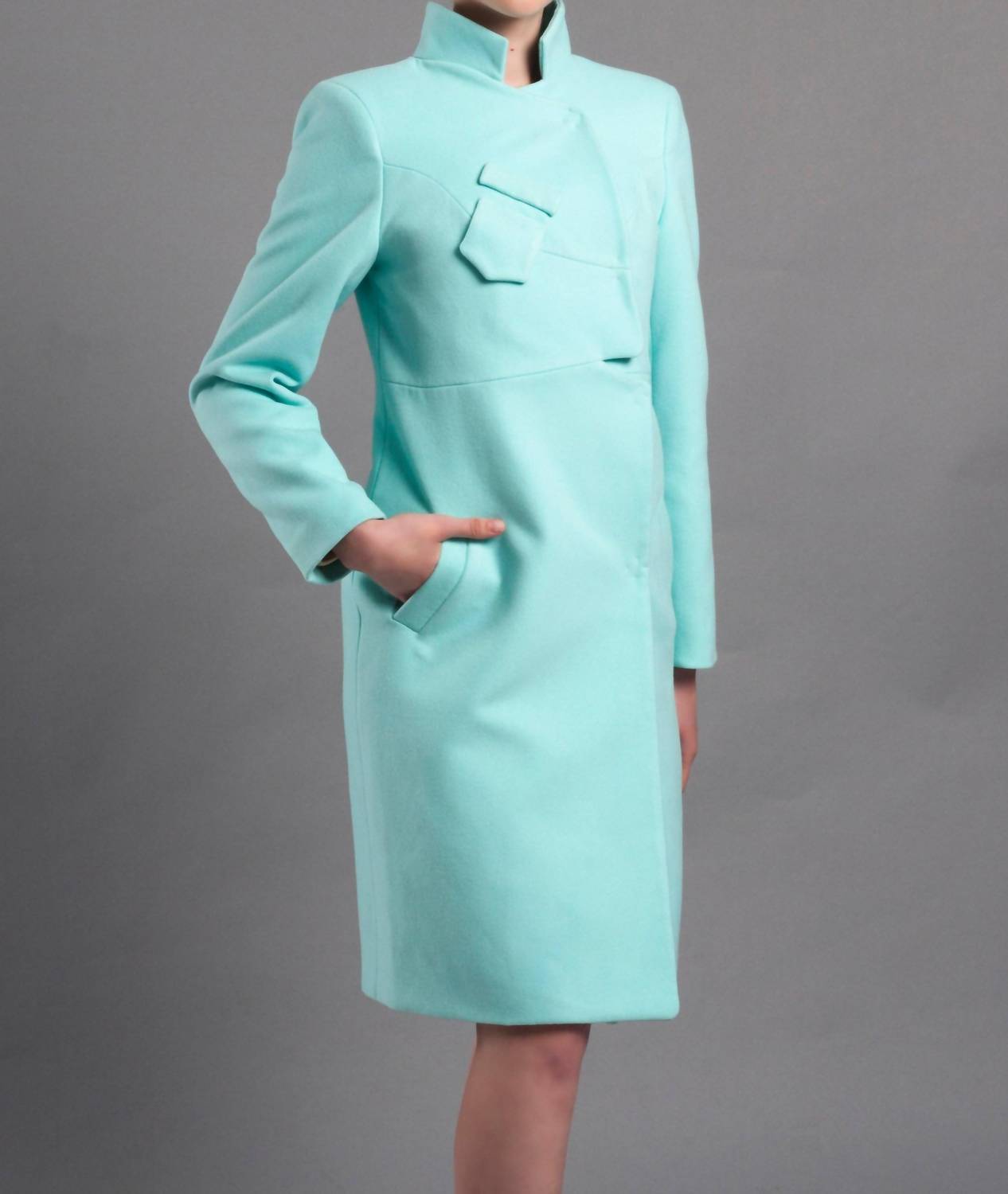 Tavrovska - High Neck Single Breasted Coat