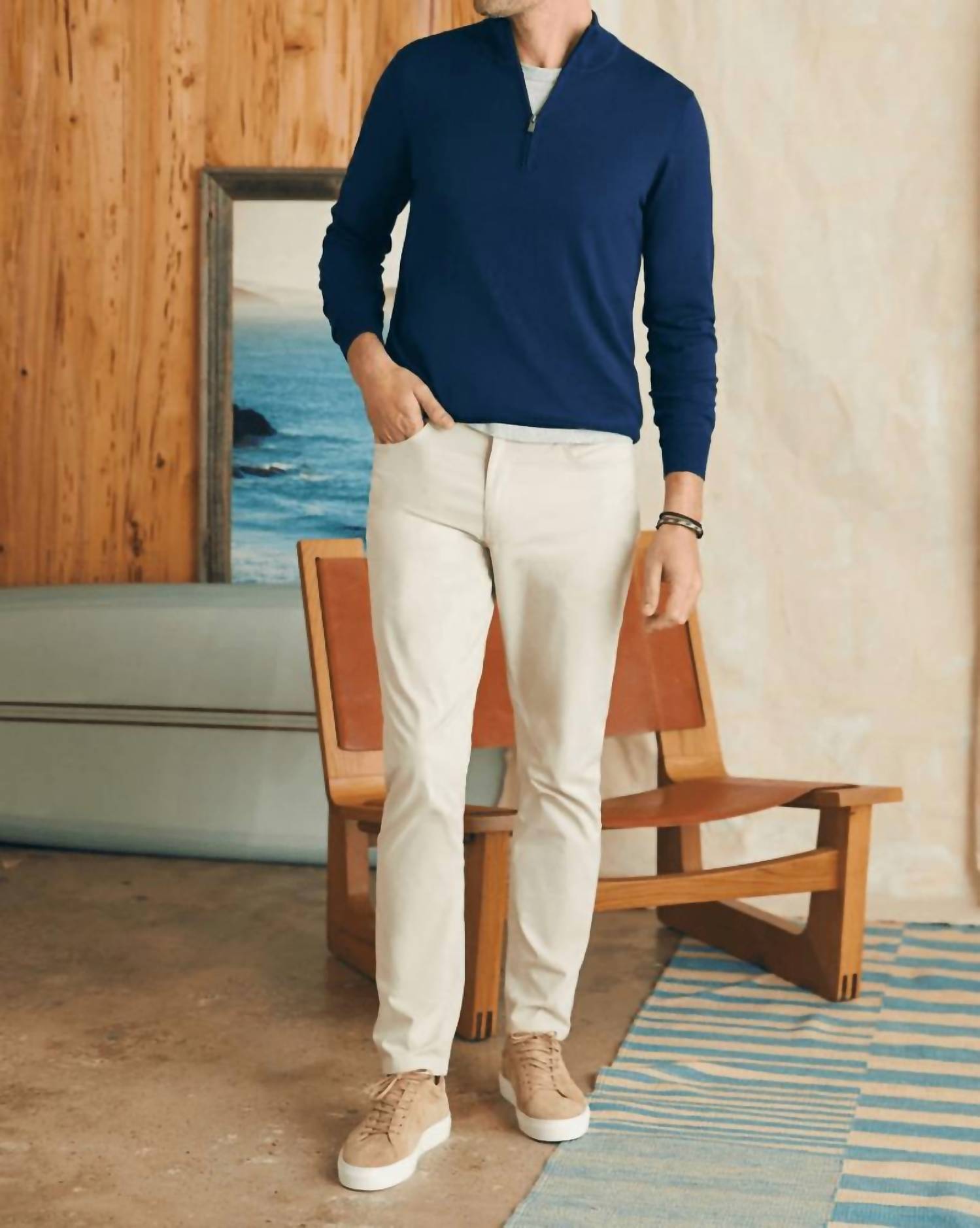 Faherty - Movement Quarter Zip Sweater