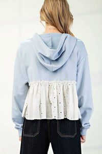 Ee:Some - Lace Hem Hoodie