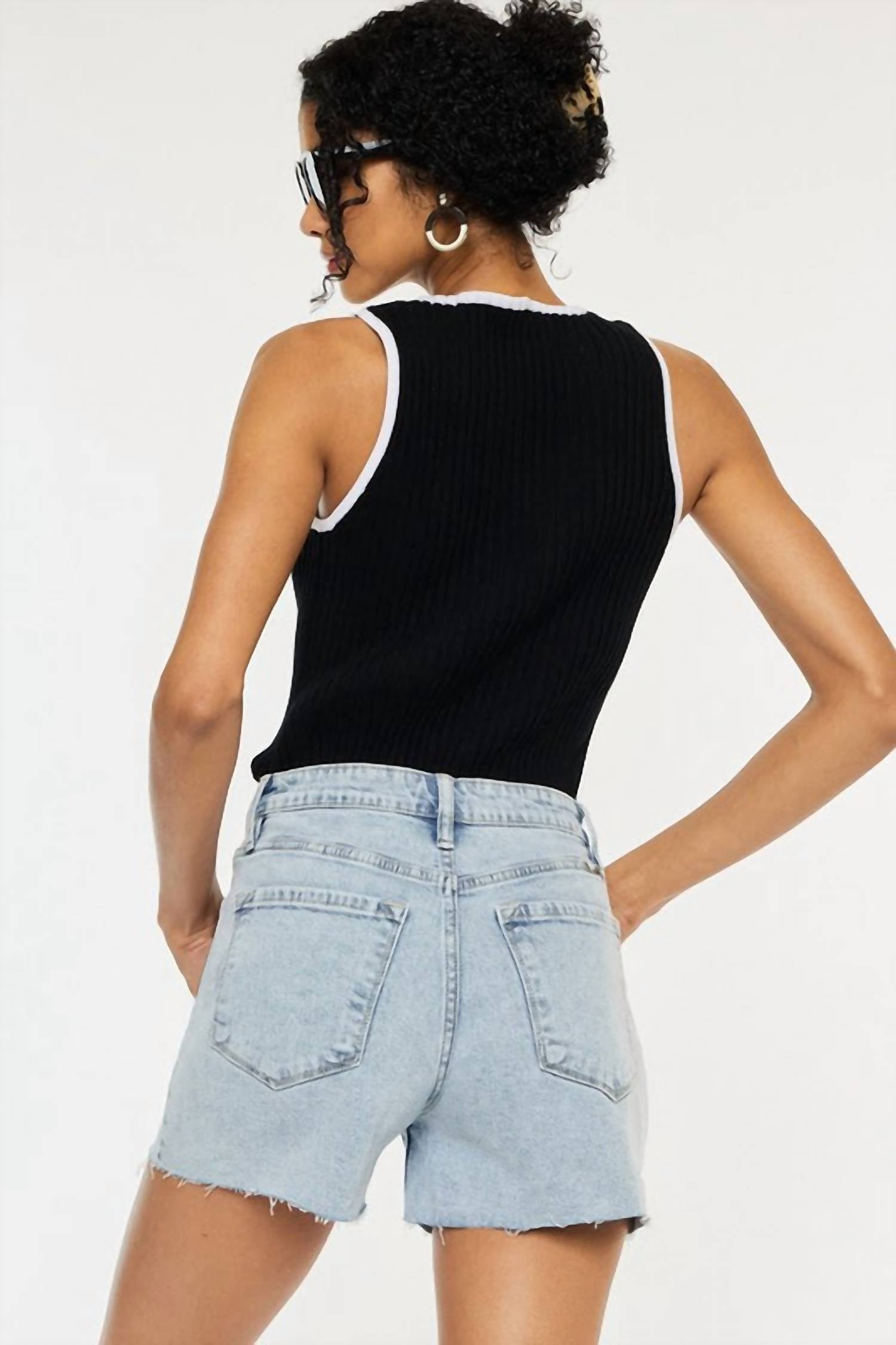 Trendsi - High Rise Crossover Shorts