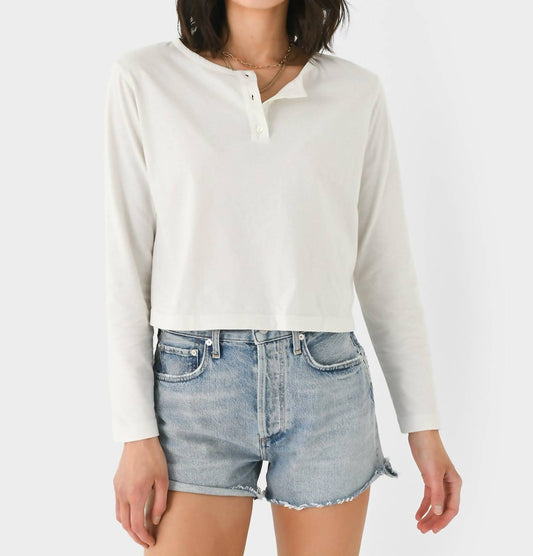 Velvet By Graham & Spencer - Deliah Cropped Henley Shirt