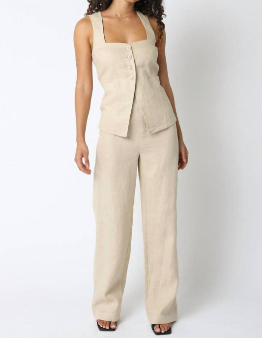 Olivaceous - Blair Linen Pants