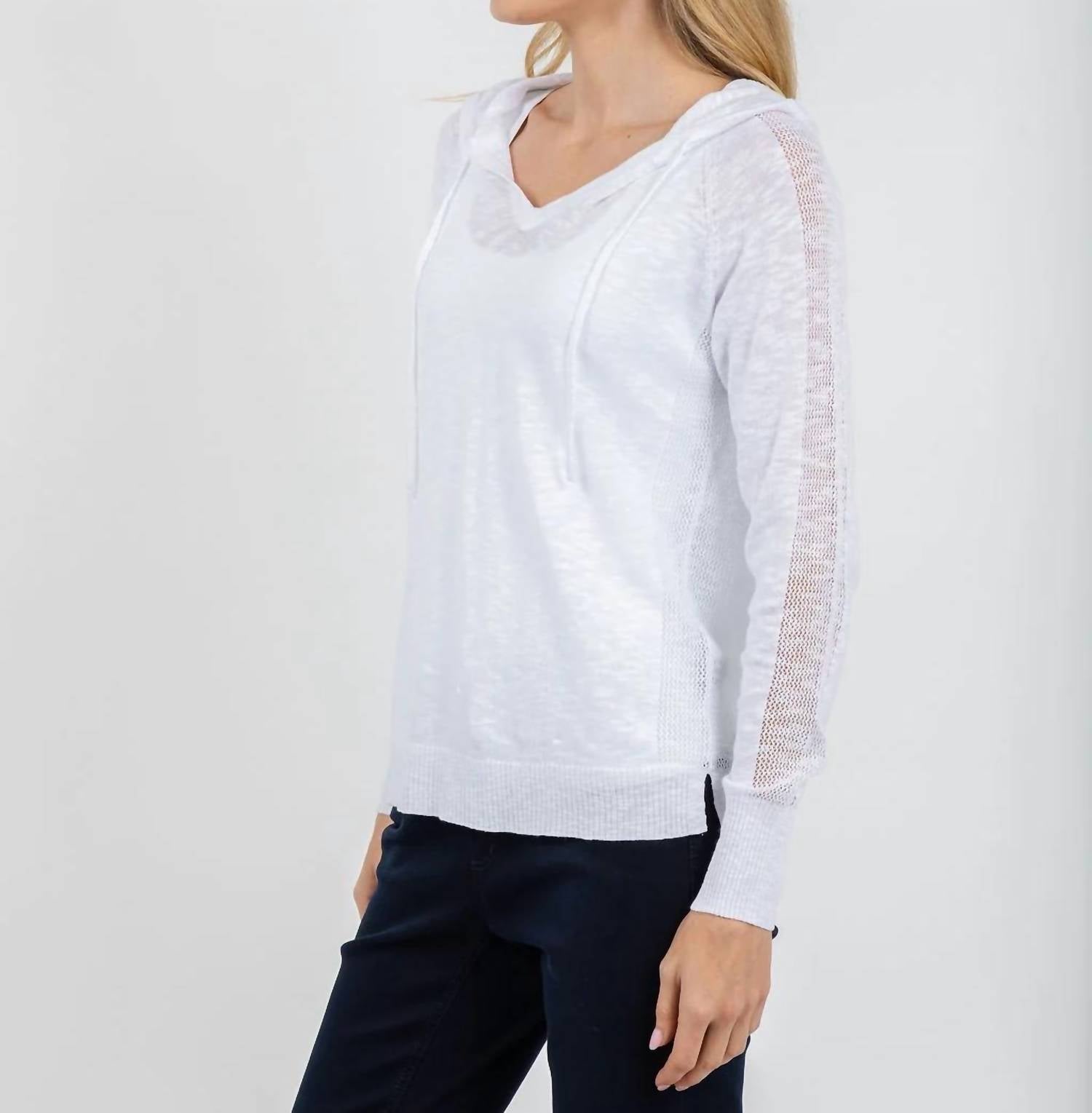 Elliott Lauren - Boardwalk Hoodie Sweater With Mesh Detail