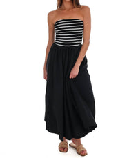 Hyfve - Women's Wanna Know Striped Strapless Midi Dress