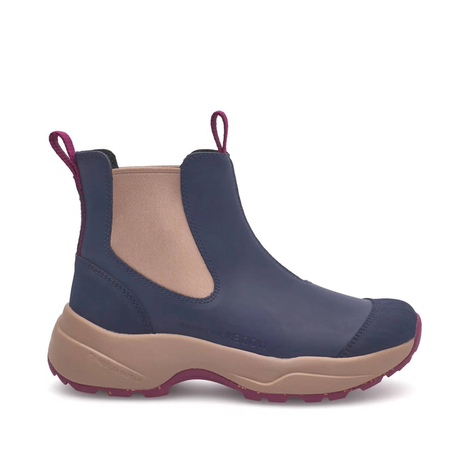Woden Women's Siri Waterproof Boots in navy multi - women's shoe