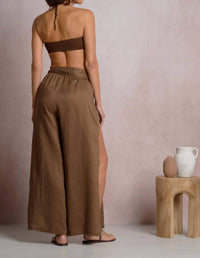 Elan - Linen Pant With Side Slit