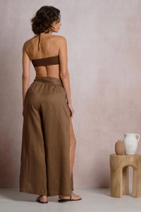 Elan - Linen Pant With Side Slit