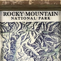 Second Chance Art & Accessories - Rocky Mountain National Park Vintage Framed Map
