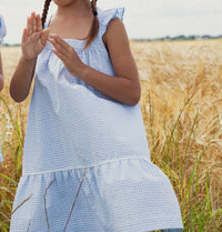 Marie Puce - Gingham Buttoned Dress