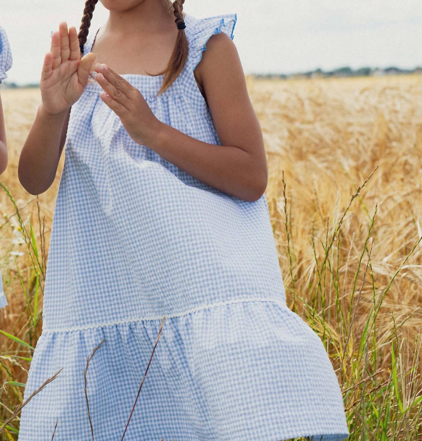 Marie Puce - Gingham Buttoned Dress