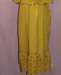 Simona Maghen Women's Aster Skirt in marigold - women's skirt - detail view