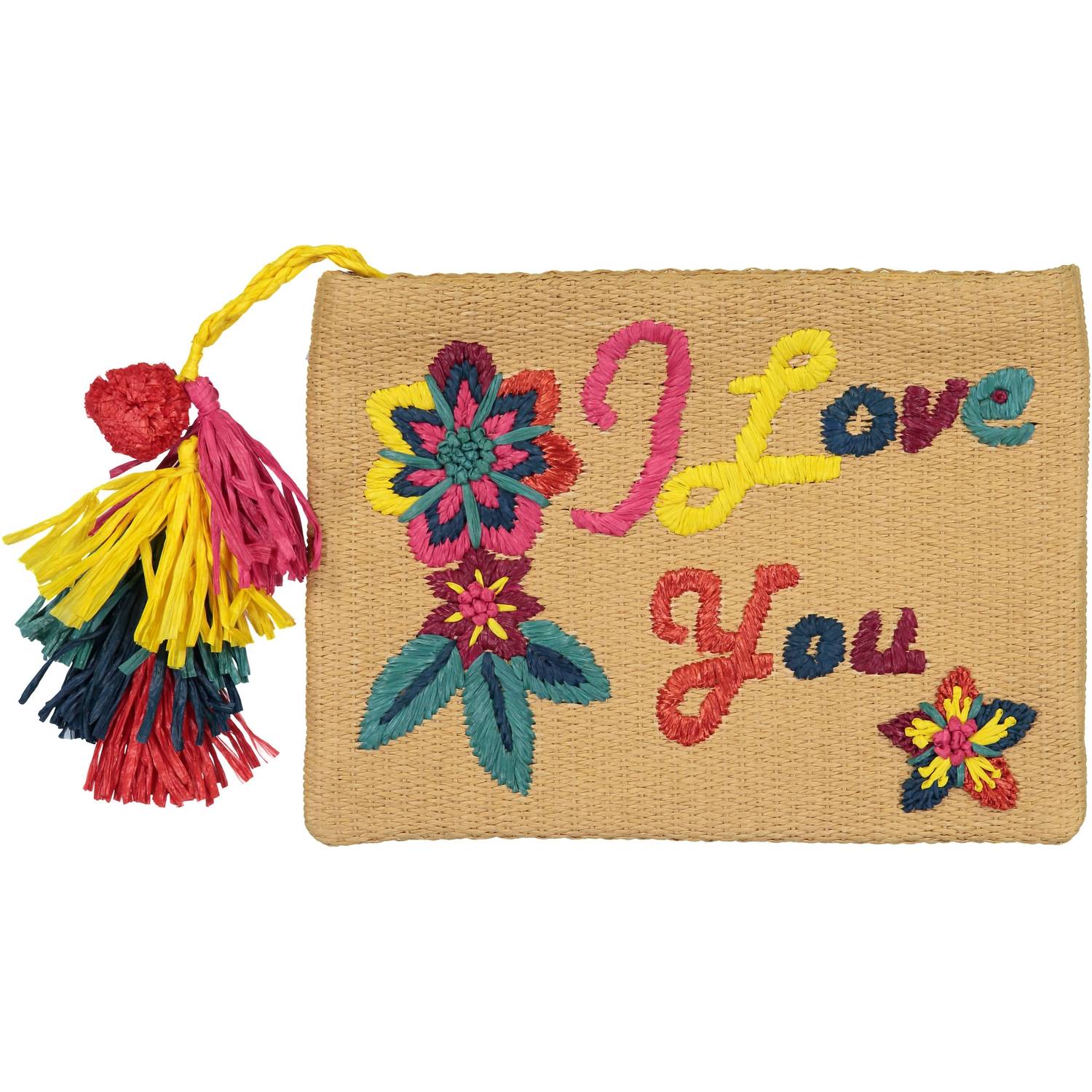 Guadalupe Design I Love You Clutch Bag in brown - women's bag