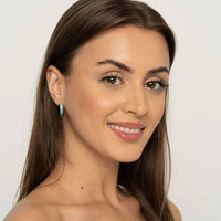Gold & Honey - Women's Wide Glitter Lucite Hoop Earrings