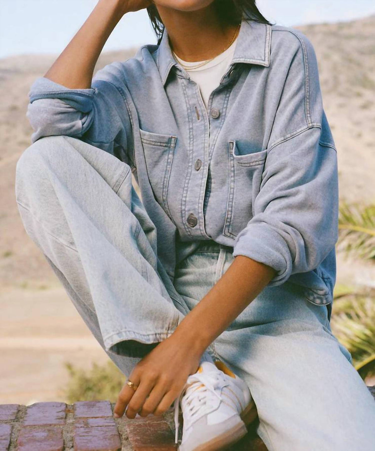 Z Supply - ALL DAY CROPPED KNIT DENIM JACKET