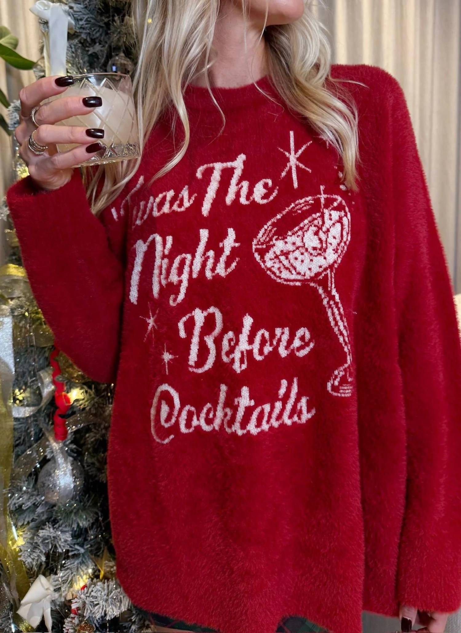 Show Me Your Mumu - Twas The Night Knit Classic Crewneck Sweater