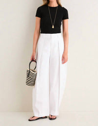 Staud - Elias Pleated Barrel Trouser Pants