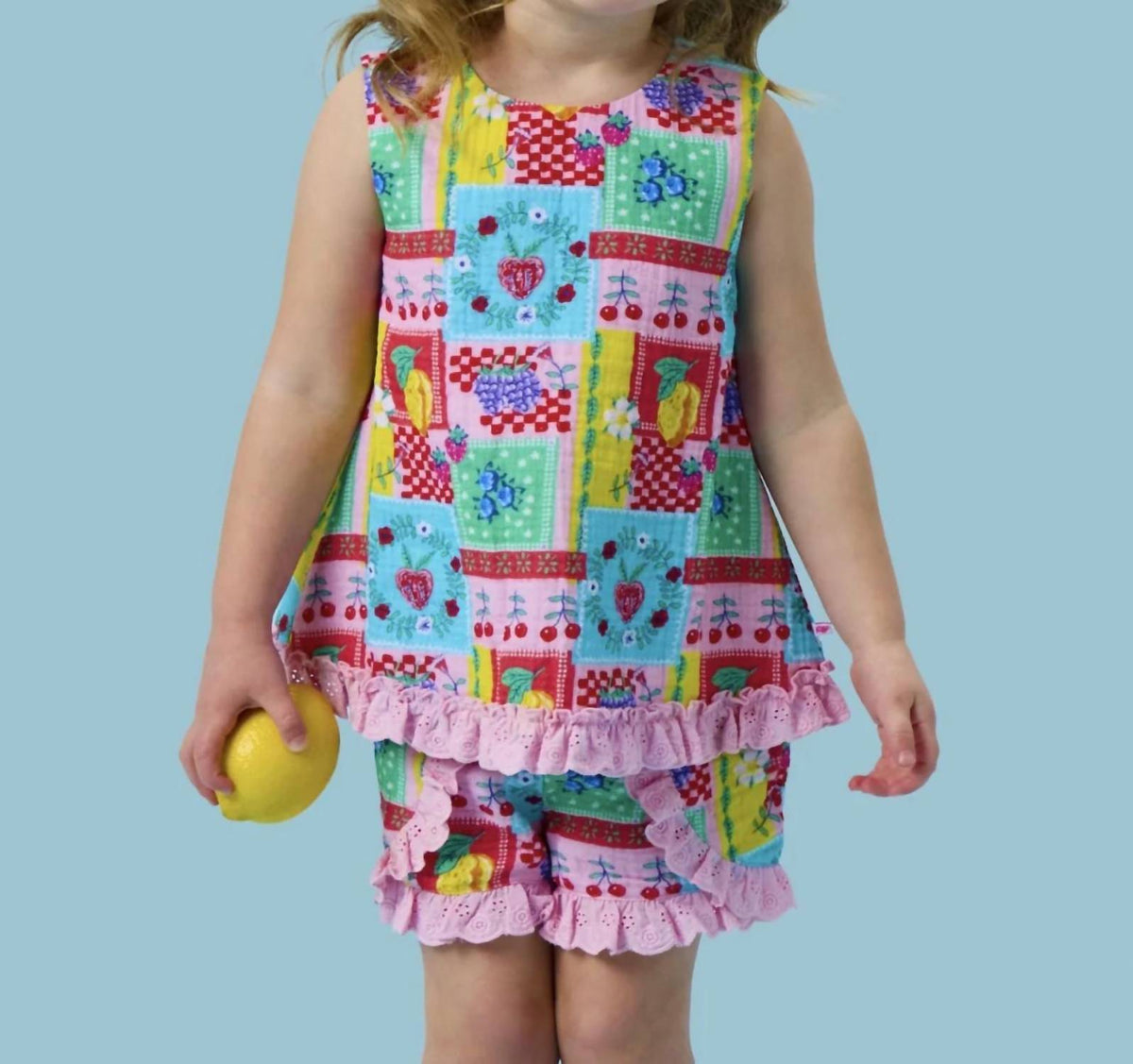 Rufflebutts - KIDS PICNIC PARTY SHORT SET