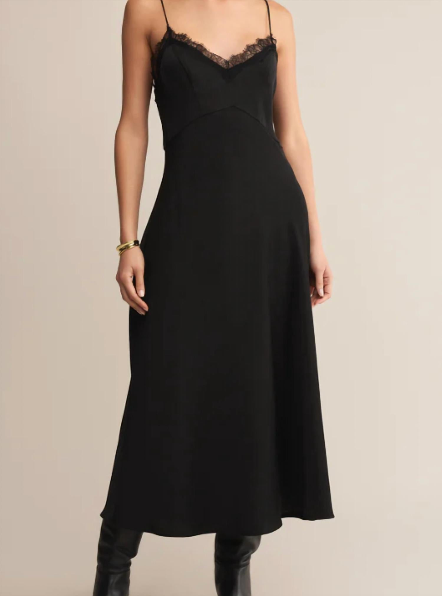 Z Supply After Hours Midi Dress in black 2 - women's dress - view 4