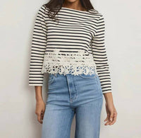 Veronica Beard - Hovey Striped Lace Shirt